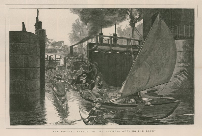 The Boating Season on the Thames by English School