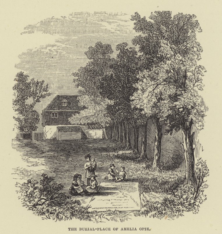 The Burial-Place of Amelia Opie by English School