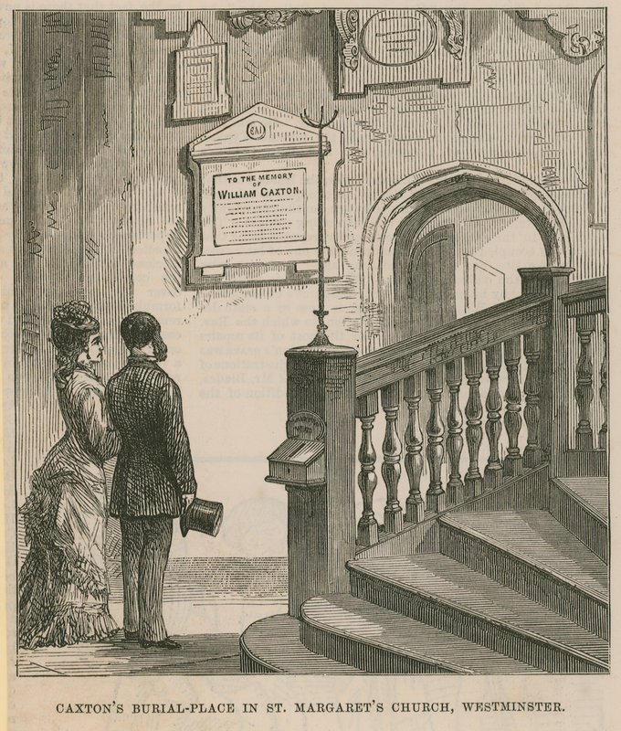 The Burial Place of William Caxton by English School