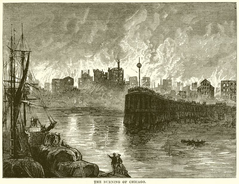 The Burning of Chicago by English School