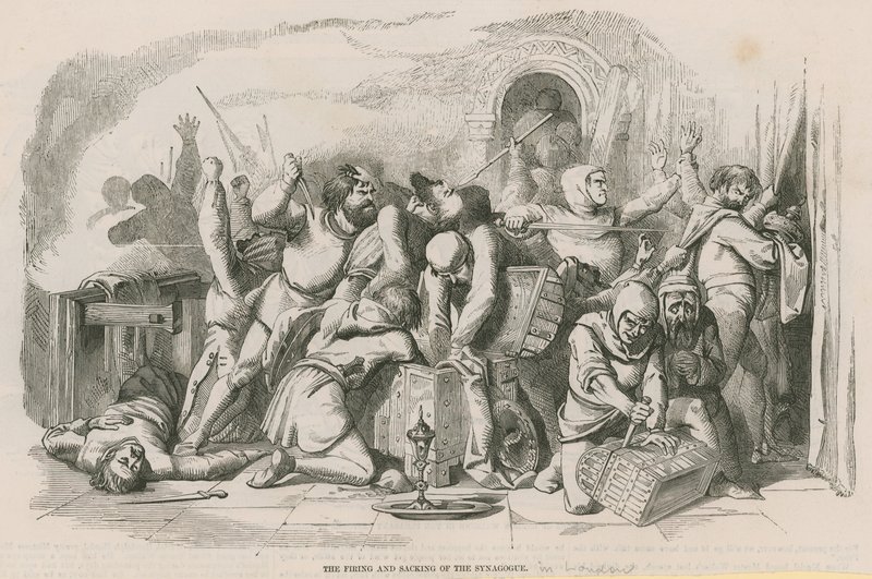 The Firing and Sacking of the Synagogue by English School