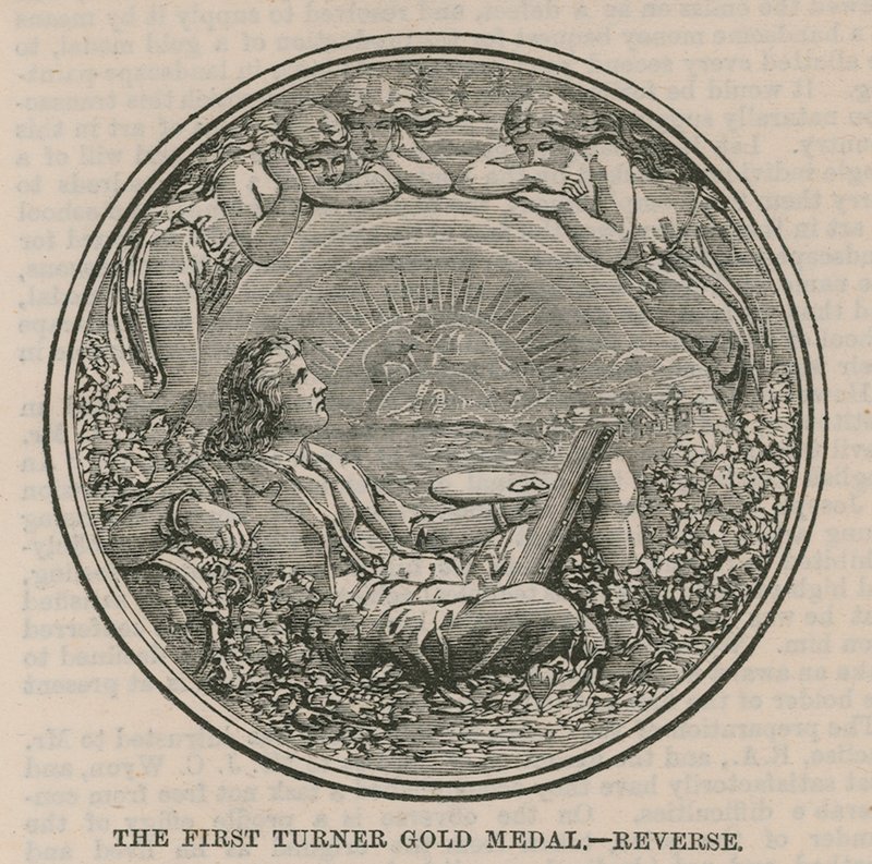 The first Turner Gold Medal (reverse) by English School