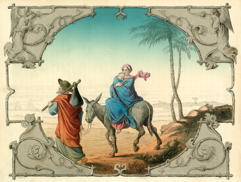 The Flight into Egypt by English School