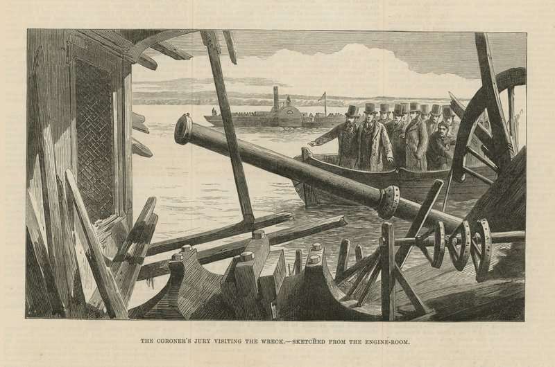 The Great Disaster on the Thames by English School