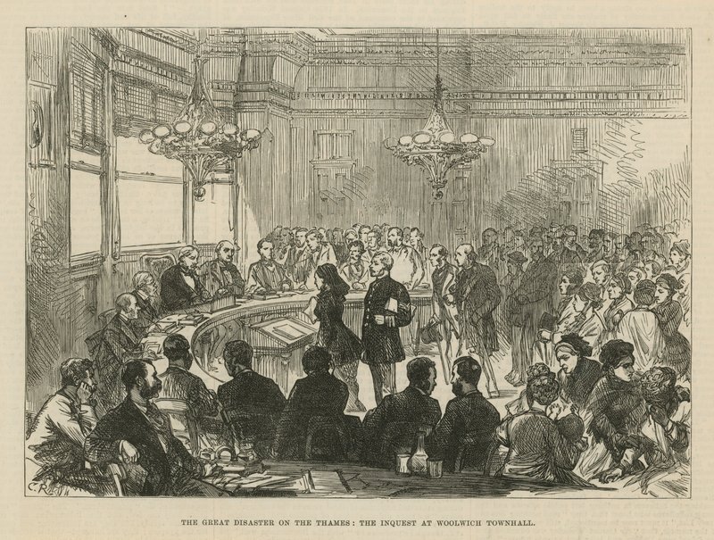 The Great Disaster on the Thames by English School