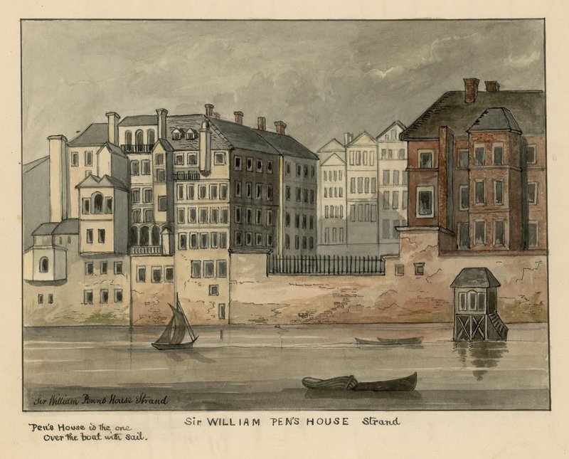 The Home of Sir William Penn by English School