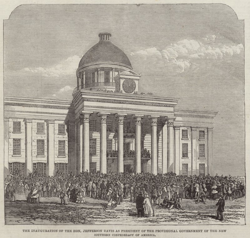 The Inauguration of the Honourable Jefferson Davis by English School
