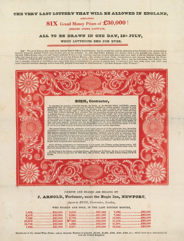 The Last Lottery in England by English School