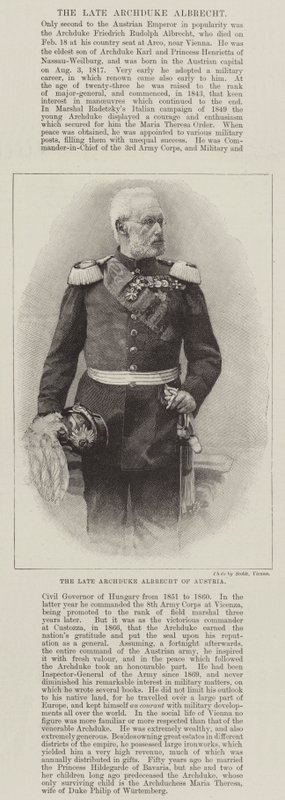 The late Archduke Albrecht of Austria by English School