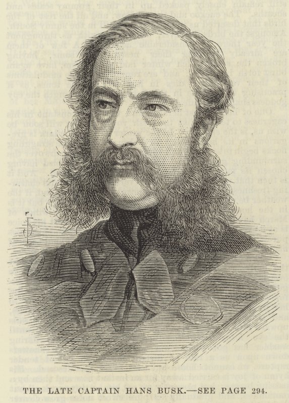 The late Captain Hans Busk by English School