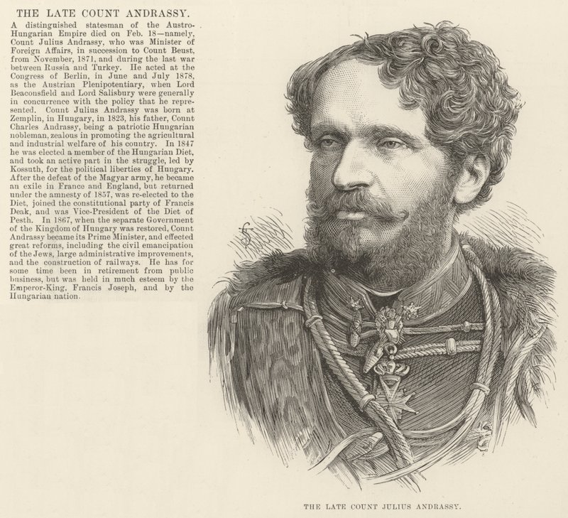 The late Count Julius Andrassy by English School