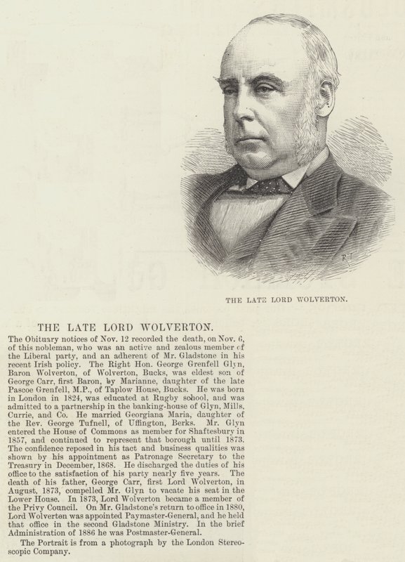 The late Lord Wolverton by English School