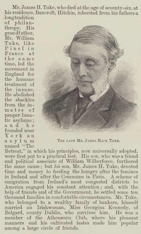 The Late Mr. James Hack Tuke by English School