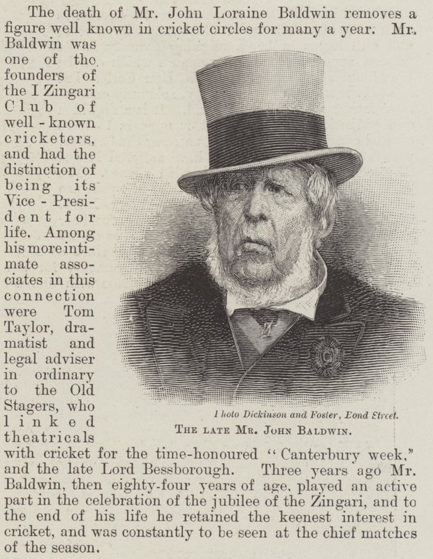 The late Mr John Baldwin by English School