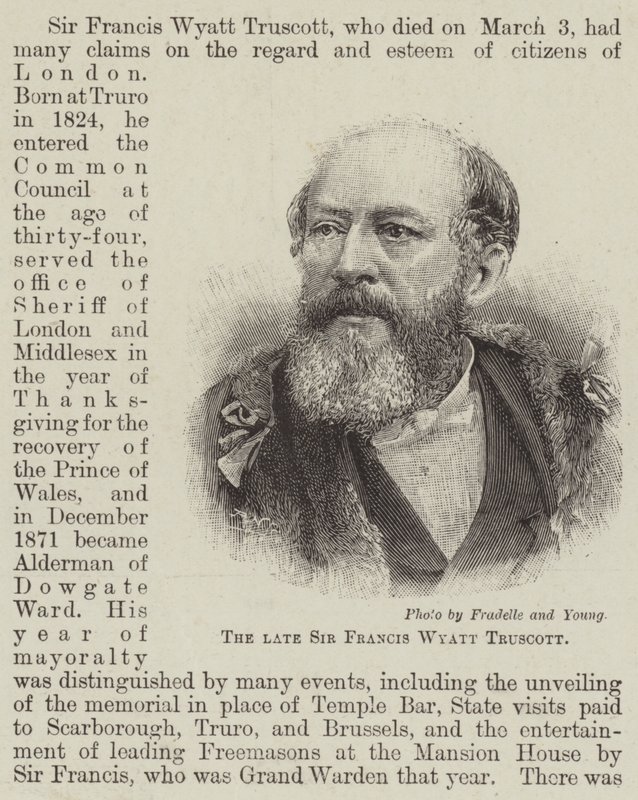 The late Sir Francis Wyatt Truscott by English School