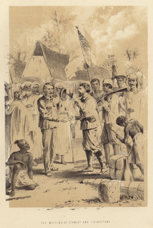 The Meeting of Stanley and Livingstone by English School