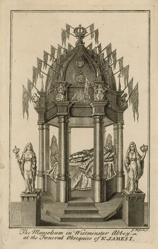 The Monument to King James I by English School