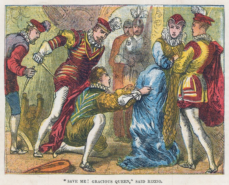 The murder of Rizzio by English School