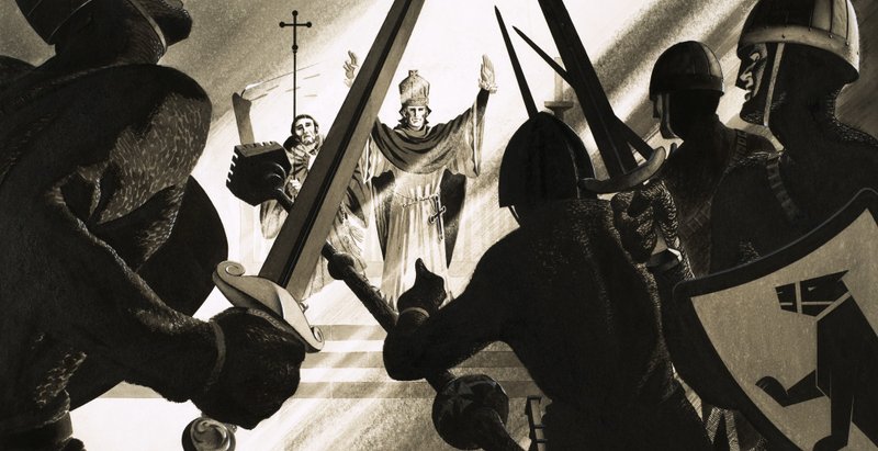 The murder of Thomas a Becket by English School