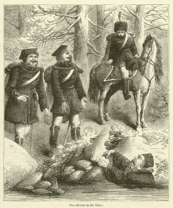 The old Jew in the Ditch (engraving) by English School