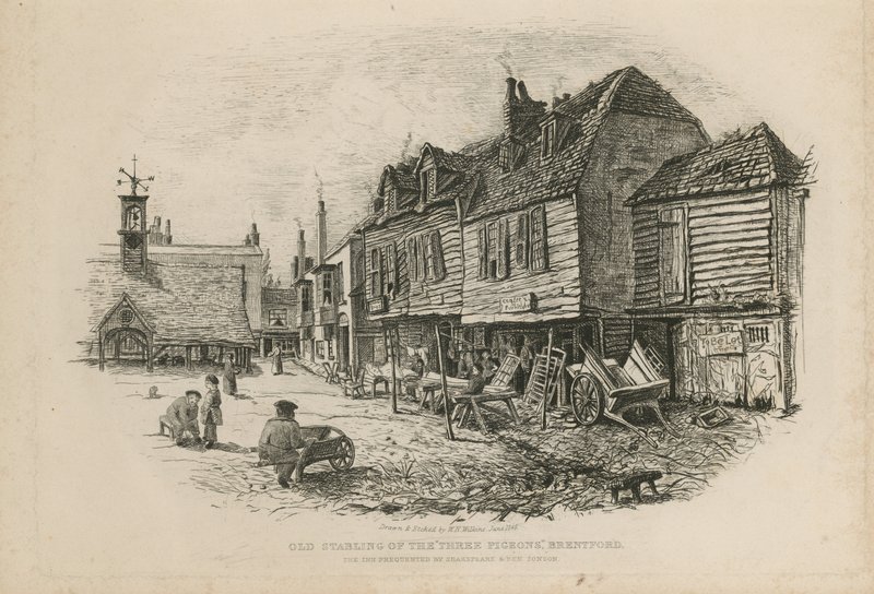 The Old Stabling of the Three Pigeons by English School