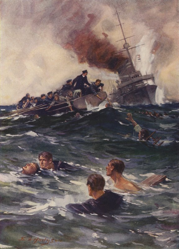 The Rescue of the Hogue Survivors by English School