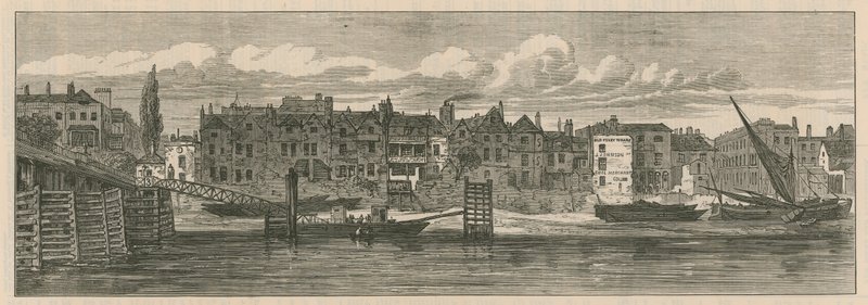 The Riverside of Old Chelsea by English School