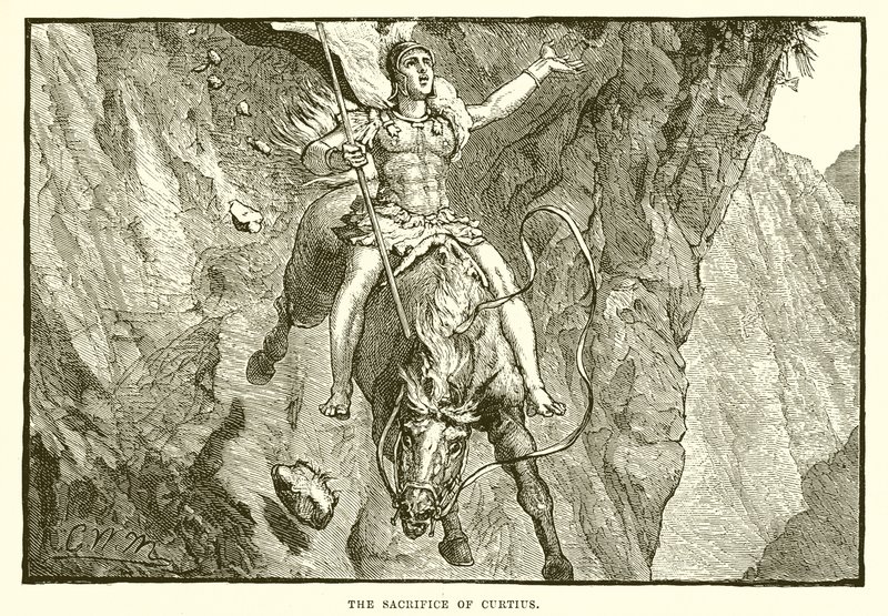 The sacrifice of Curtius by English School