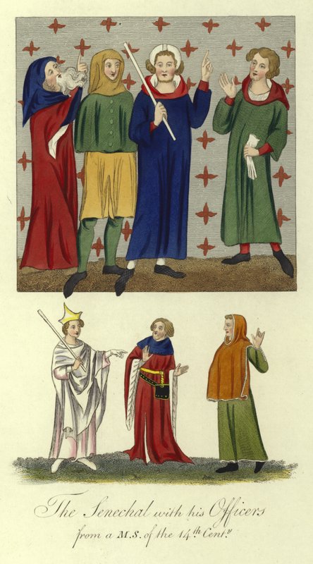 The Seneschal with His Officers, 14th Century by English School