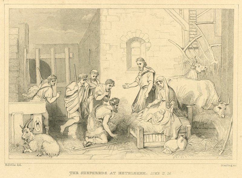 The Shepherds at Bethlehem, Luke II by English School