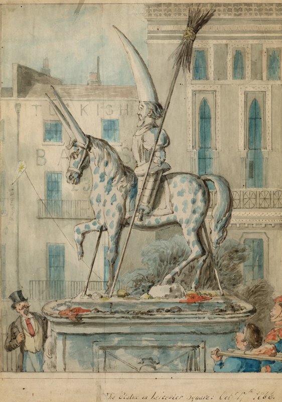 The Statue in Leicester Square by English School
