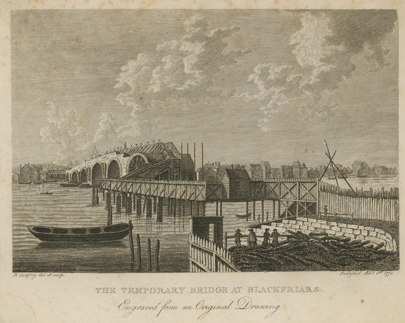 The Temporary Bridge at Blackfriars by English School