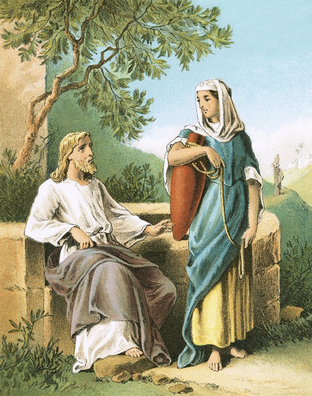 The Woman of Samaria by English School
