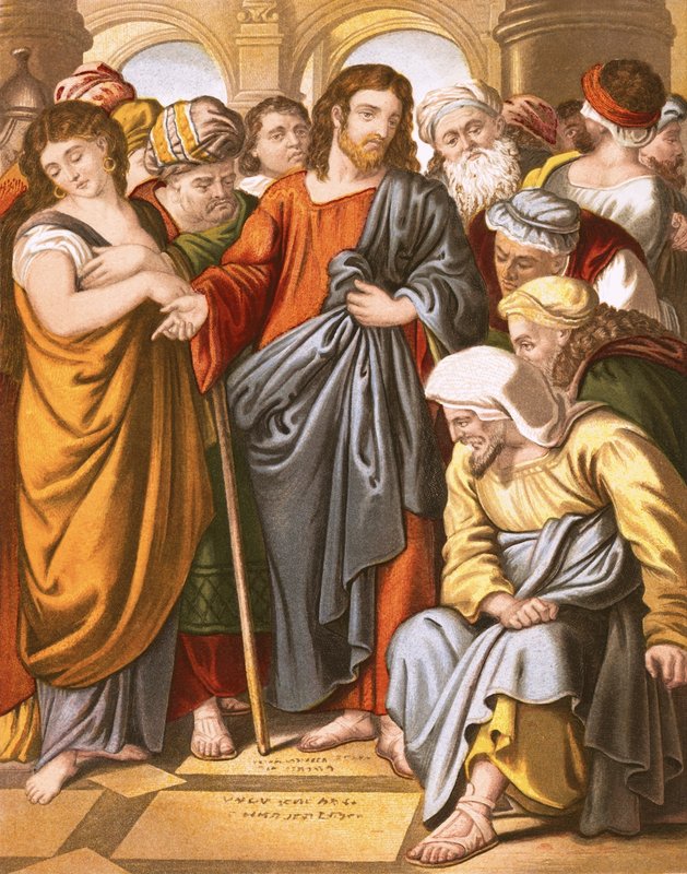 The Woman Taken in Adultery by English School