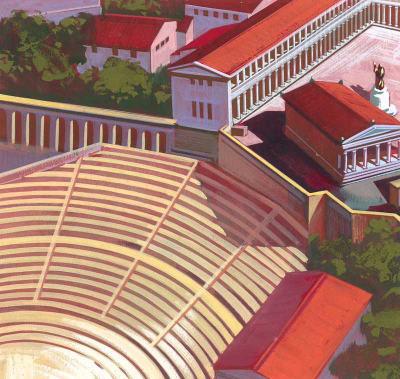 Theatre in Ancient Greece by English School