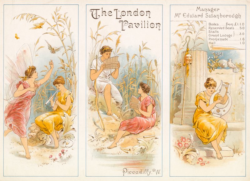 Theatre programme, The London Pavilion, Piccadilly by English School