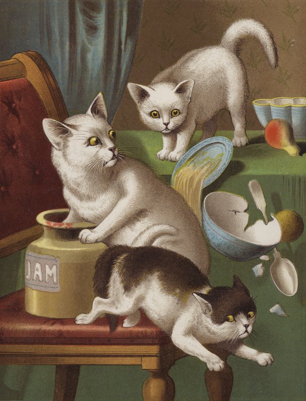 Three Kitten Thieves by English School
