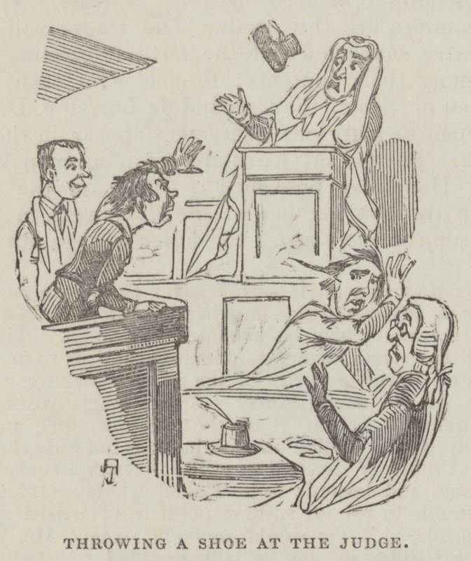 Throwing a Shoe at the Judge by English School