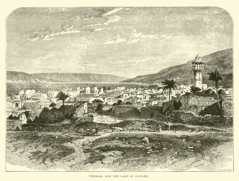 Tiberias and the Lake of Galilee by English School