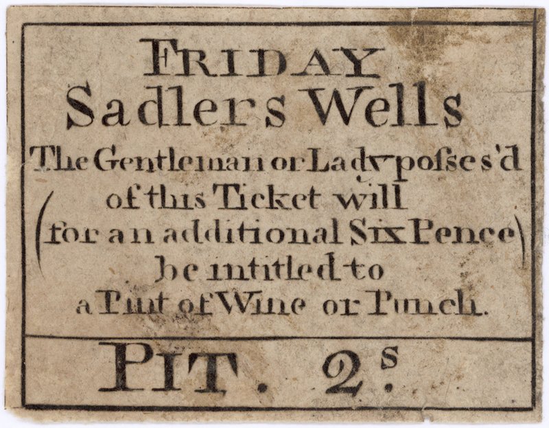 Ticket for Friday Sadlers Wells by English School
