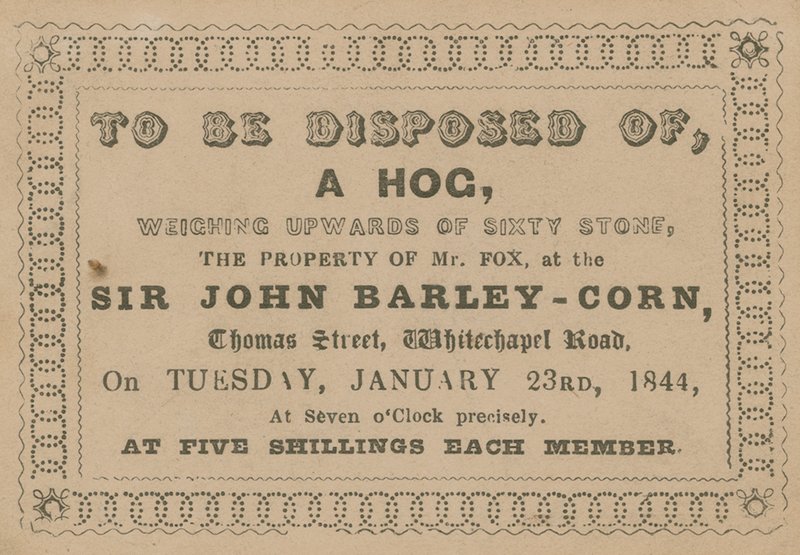 To Be Disposed Of, a Hog by English School