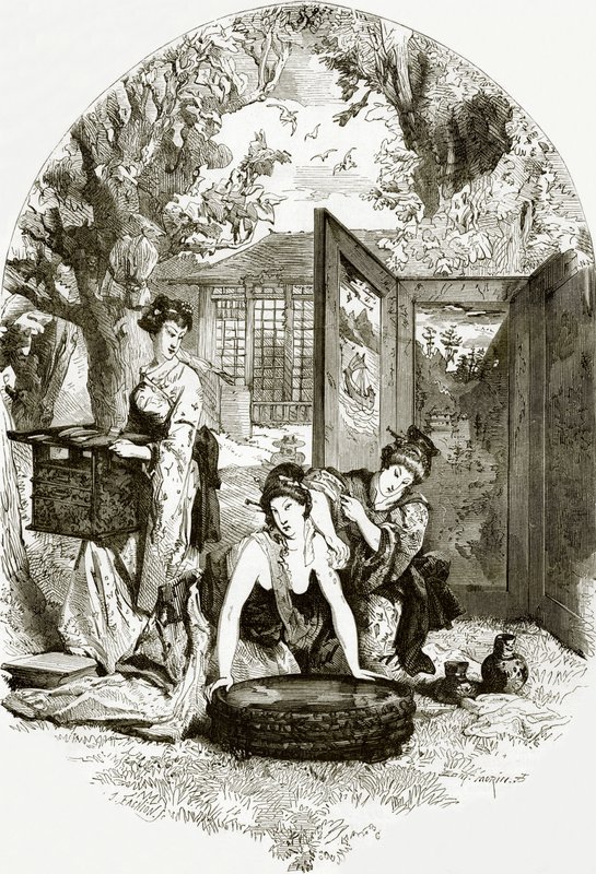 Toilet of a Japanese Lady by English School