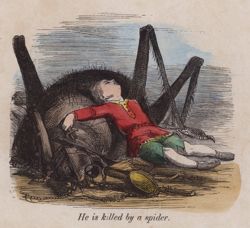 Tom Thumb Killed by a Spider by English School