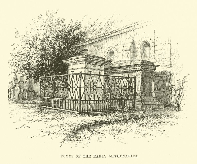 Tombs of the Early Missionaries by English School