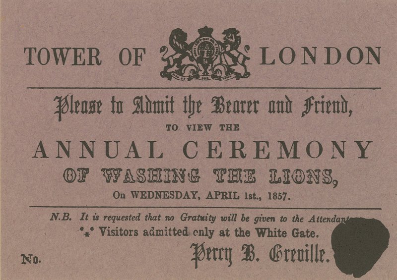Tower of London Ticket by English School