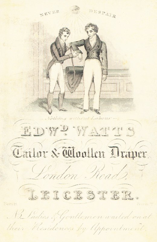 Trade Card, Edward Watts by English School