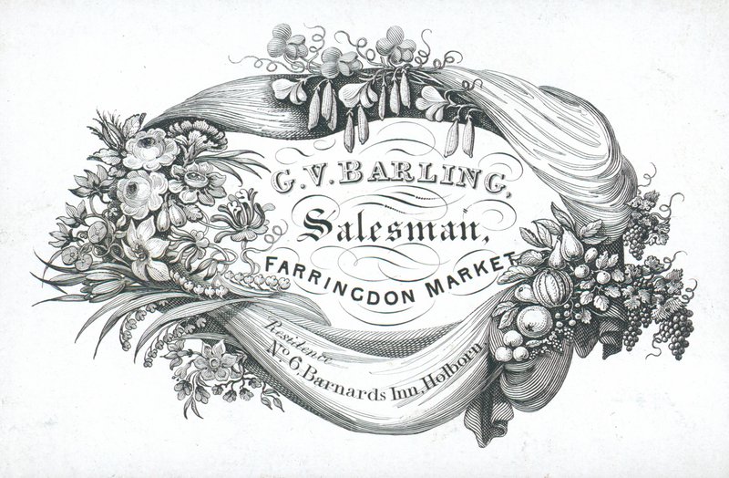 Trade Card, G V Barling by English School