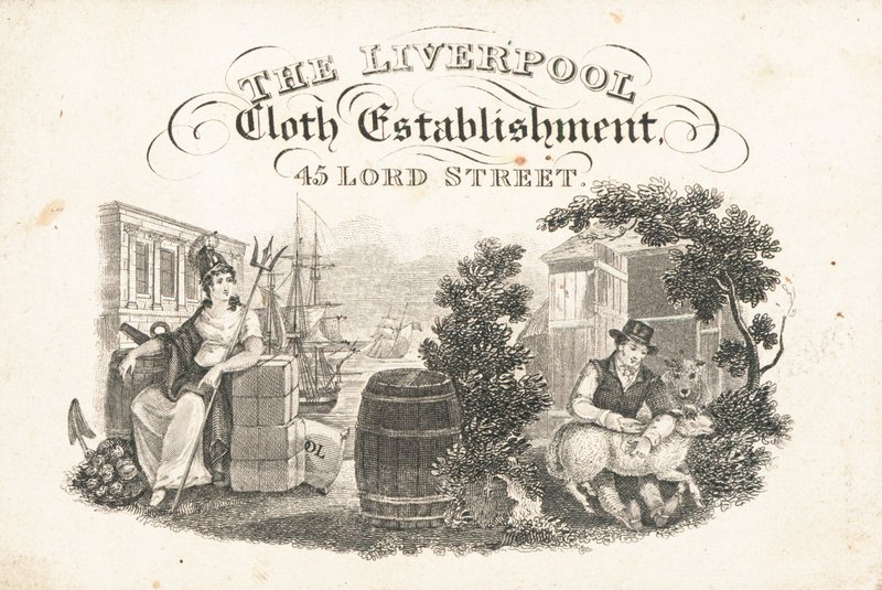 Trade card, The Liverpool Cloth Establishment by English School