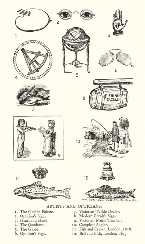 Trade signs: Artists and Opticians by English School