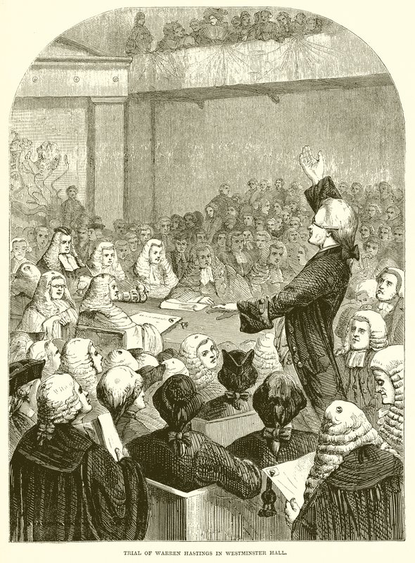 Trial of Warren Hastings in Westminster Hall by English School